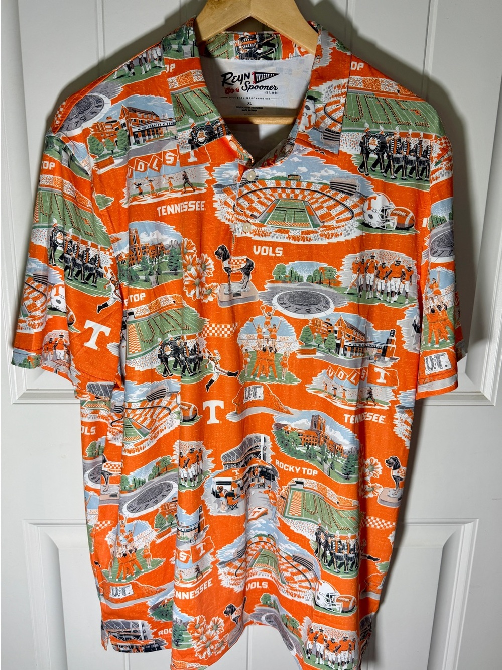 Tennessee Vols Reyn Spooner Aloha Shirt XL Orange